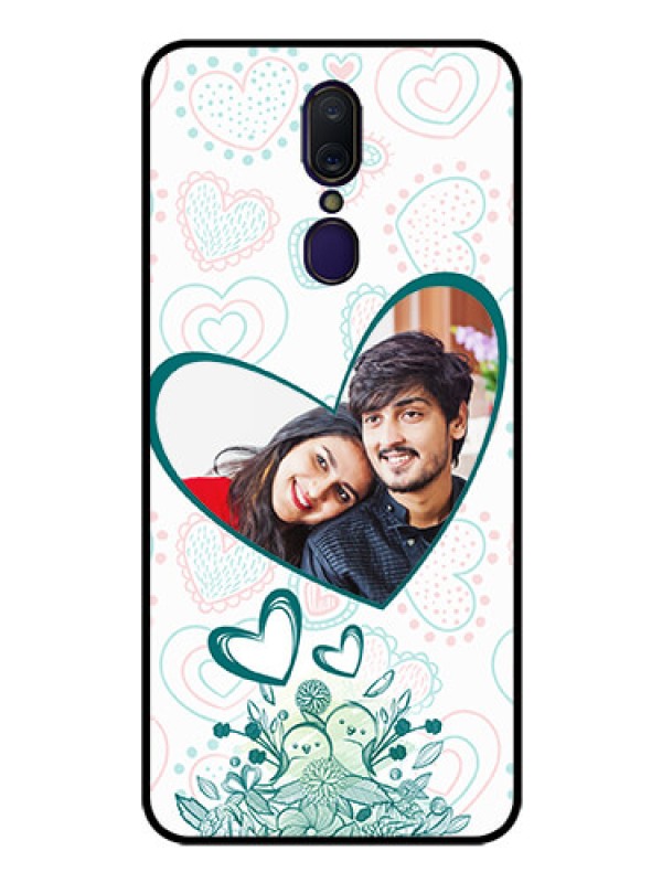 Custom Oppo F11 Photo Printing on Glass Case  - Premium Couple Design