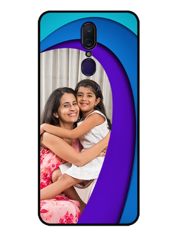 Custom Oppo F11 Photo Printing on Glass Case  - Simple Pattern Design