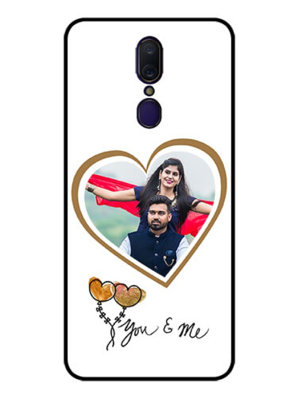 Custom Oppo F11 Custom Glass Mobile Case  - You & Me Design
