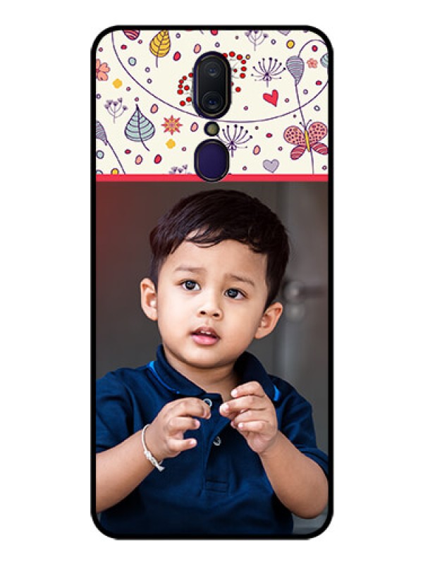 Custom Oppo F11 Custom Glass Mobile Case  - Premium Floral Design
