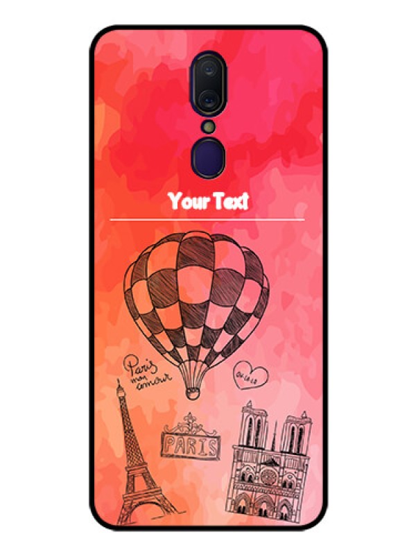 Custom Oppo F11 Custom Glass Phone Case  - Paris Theme Design