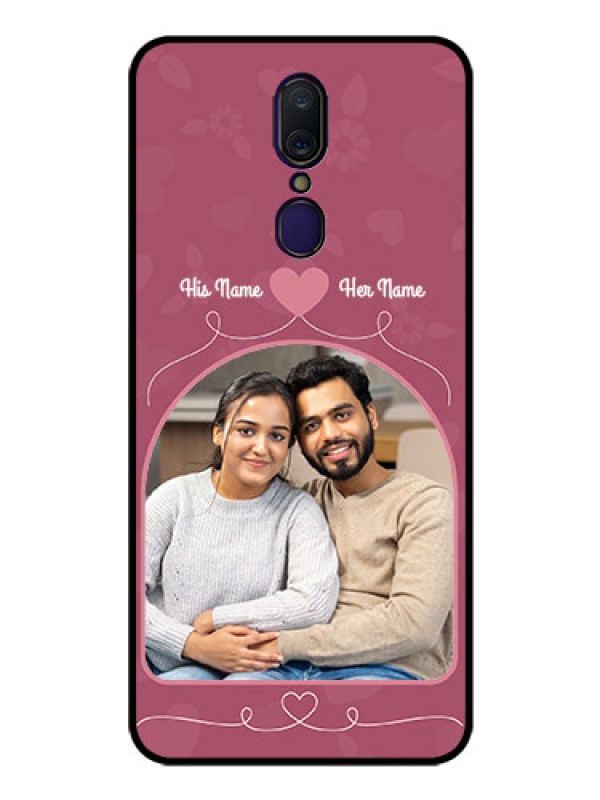 Custom Oppo F11 Photo Printing on Glass Case  - Love Floral Design
