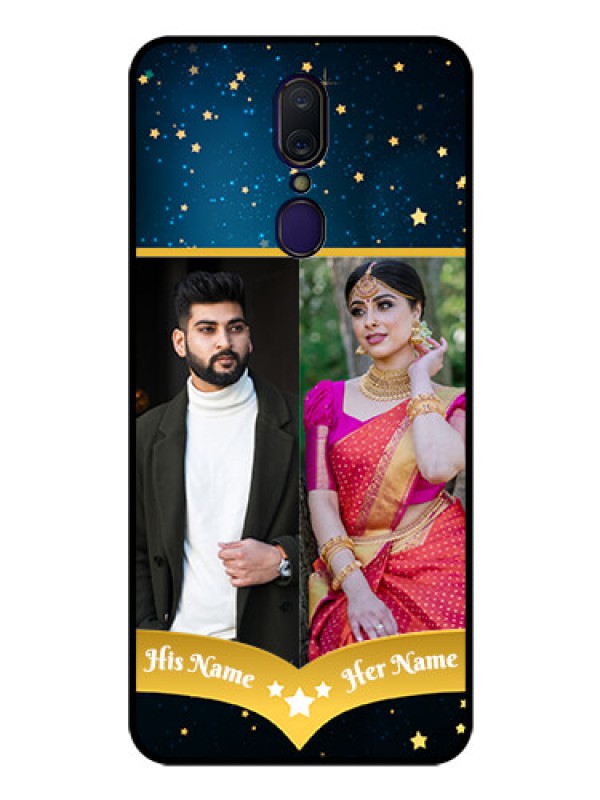 Custom Oppo F11 Custom Glass Phone Case  - Galaxy Stars Backdrop Design