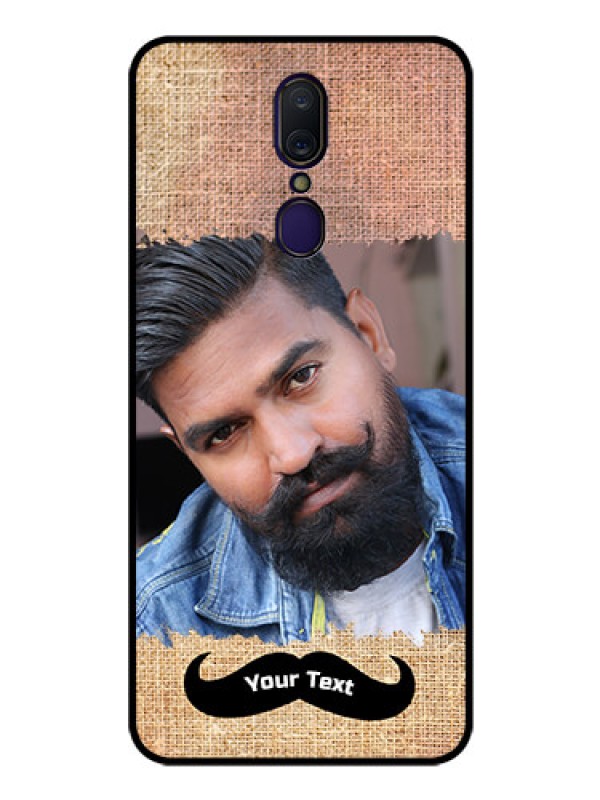 Custom Oppo F11 Personalized Glass Phone Case  - with Texture Design