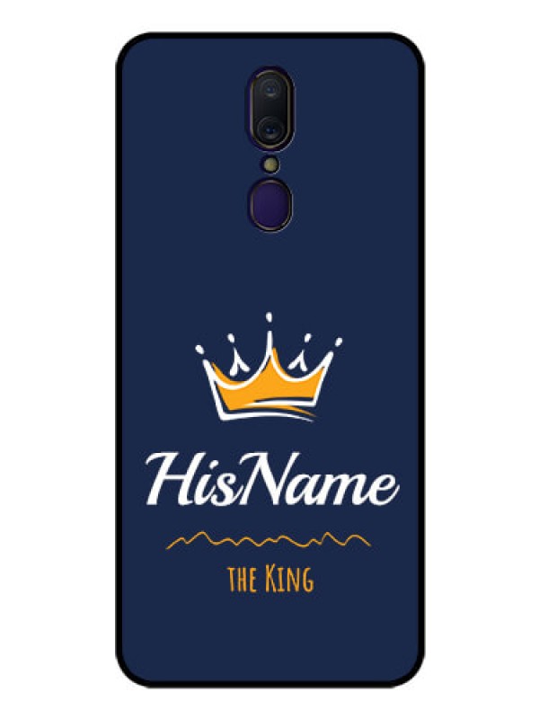 Custom Oppo F11 Glass Phone Case King with Name