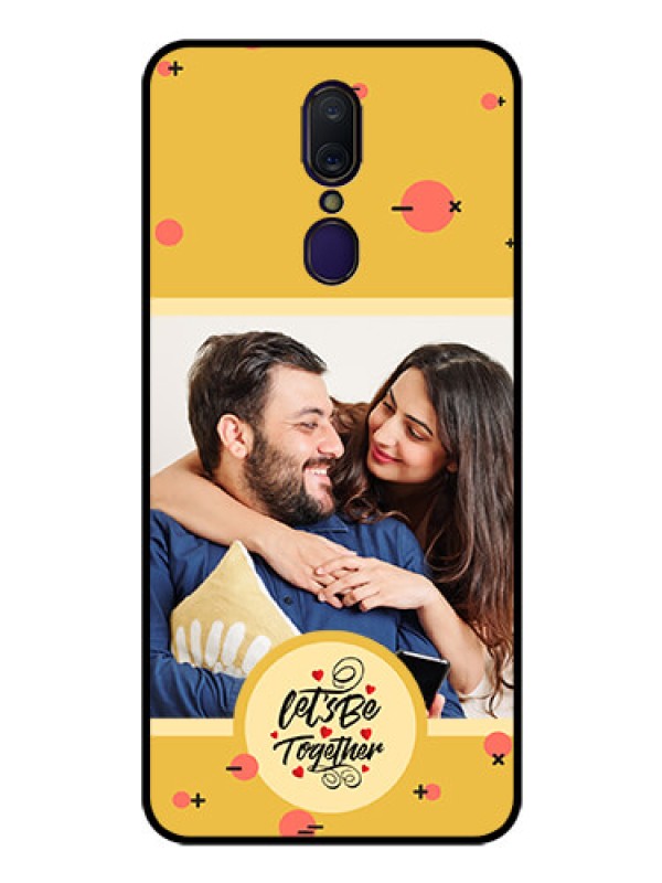 Custom Oppo F11 Photo Printing on Glass Case - Lets be Together Design