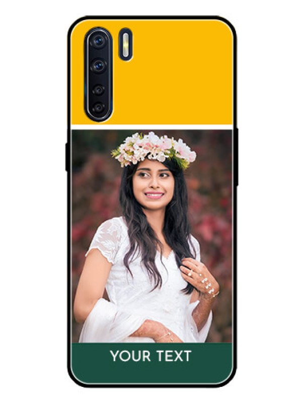 Custom Oppo F15 Photo Printing on Glass Case  - Love You Design
