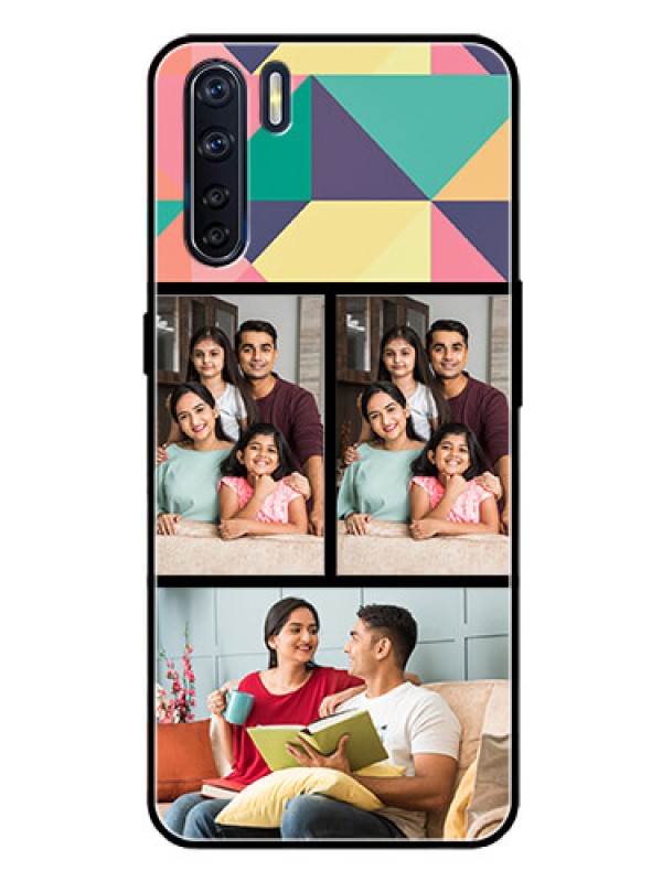 Custom Oppo F15 Custom Glass Phone Case  - Bulk Pic Upload Design