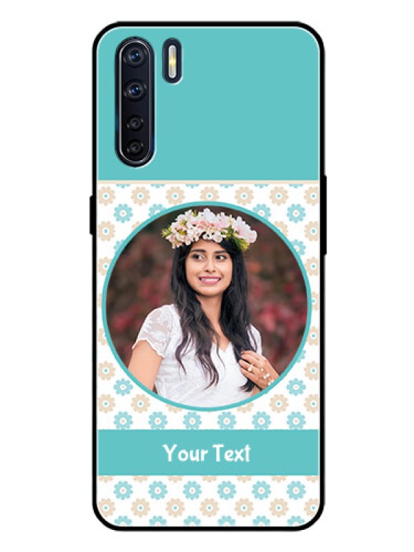 Custom Oppo F15 Custom Glass Mobile Case  - Beautiful Flowers Design