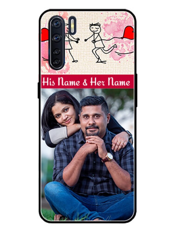 Custom Oppo F15 Photo Printing on Glass Case  - You and Me Case Design