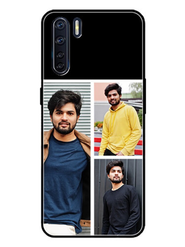 Custom Oppo F15 Photo Printing on Glass Case  - Upload Multiple Picture Design
