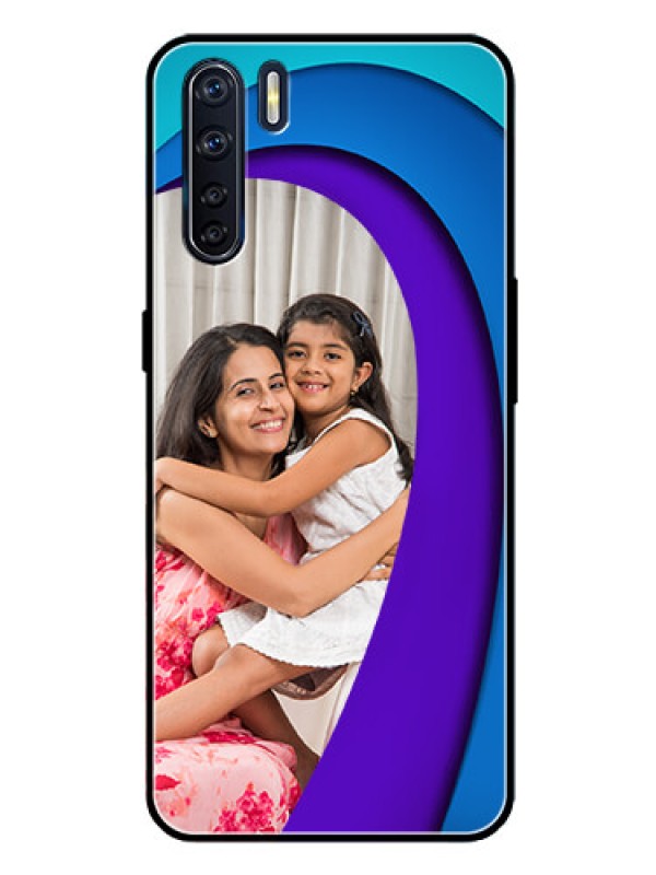 Custom Oppo F15 Photo Printing on Glass Case  - Simple Pattern Design