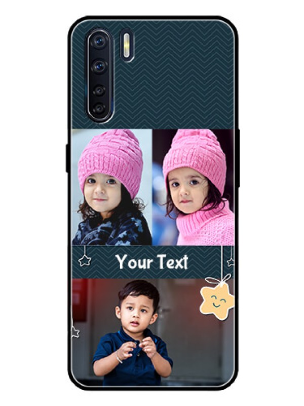 Custom Oppo F15 Custom Glass Mobile Case  - Hanging Stars Design