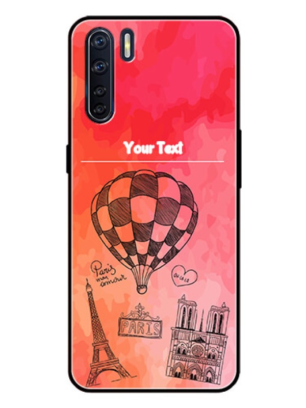 Custom Oppo F15 Custom Glass Phone Case  - Paris Theme Design