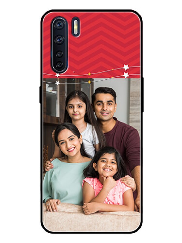 Custom Oppo F15 Personalized Glass Phone Case  - Happy Family Design