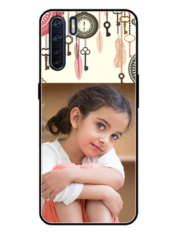 Custom Oppo F15 Custom Glass Mobile Case  - Boho Style Design