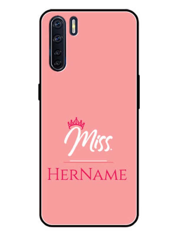 Custom Oppo F15 Custom Glass Phone Case Mrs with Name