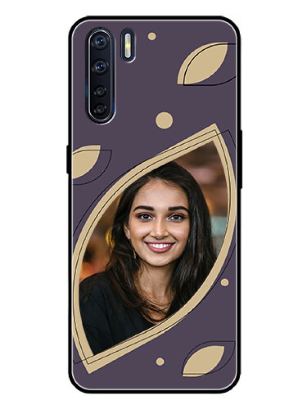 Custom Oppo F15 Custom Glass Mobile Case - Falling Leaf Design