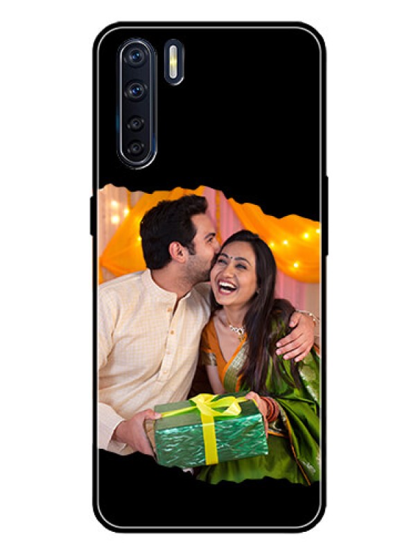 Custom Oppo F15 Custom Glass Phone Case - Tear-off Design