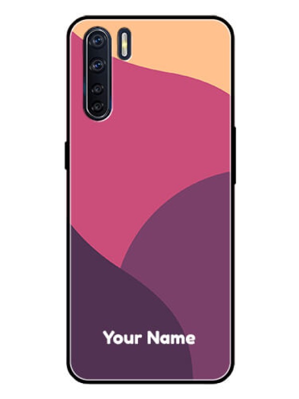 Custom Oppo F15 Custom Glass Phone Case - Mixed Multi-colour abstract art Design