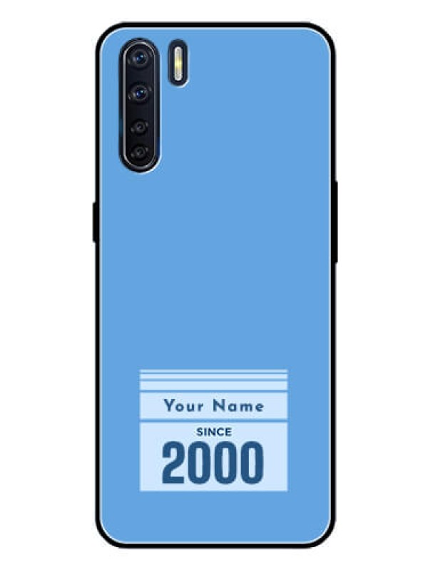 Custom Oppo F15 Custom Glass Mobile Case - Custom Year of birth Design