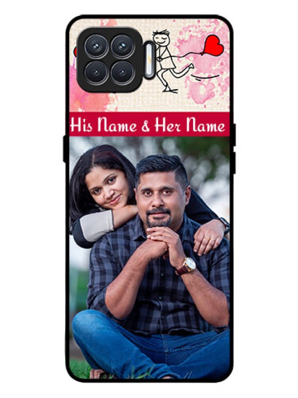 Custom Oppo F17 Photo Printing on Glass Case  - You and Me Case Design
