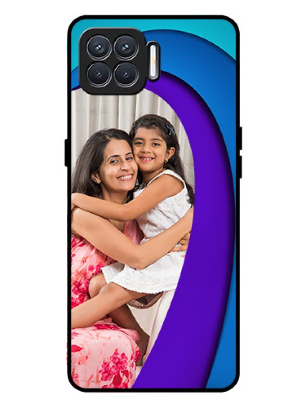 Custom Oppo F17 Photo Printing on Glass Case  - Simple Pattern Design