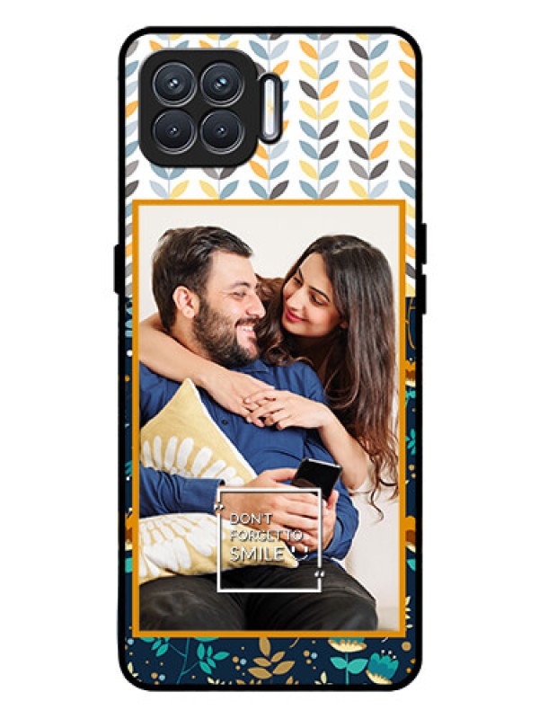 Custom Oppo F17 Custom Glass Mobile Case  - Pattern Design