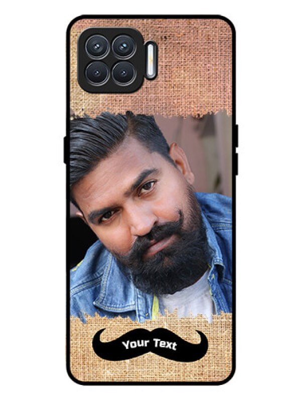 Custom Oppo F17 Personalized Glass Phone Case  - with Texture Design