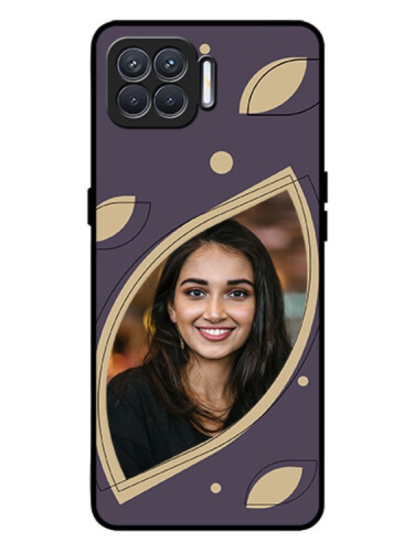 Custom Oppo F17 Custom Glass Mobile Case - Falling Leaf Design