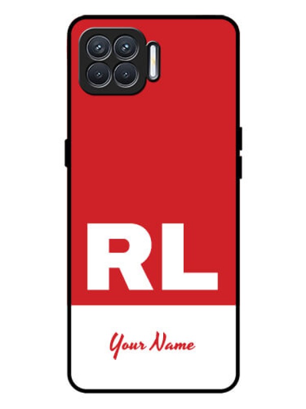 Custom Oppo F17 Personalized Glass Phone Case - dual tone custom text Design