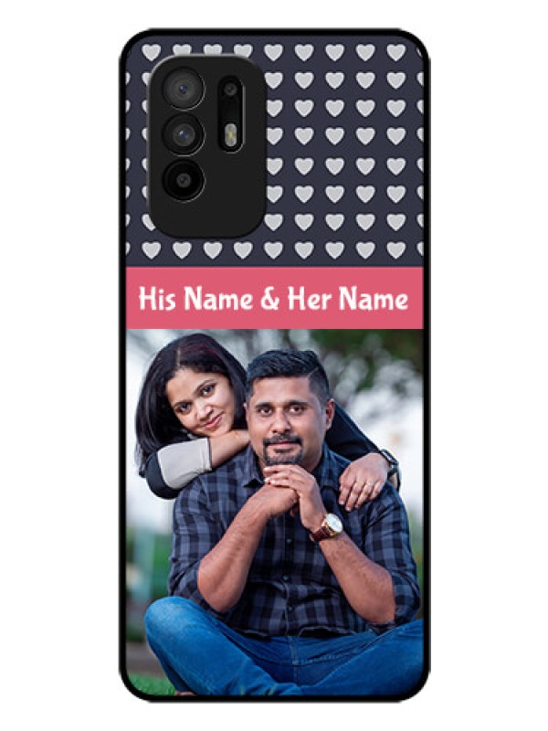 Custom Oppo F19 Pro Plus 5G Custom Glass Mobile Case - Love Symbols Design