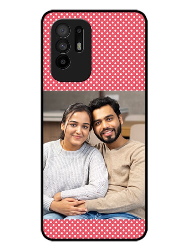 Custom Oppo F19 Pro Plus 5G Custom Glass Phone Case - White Dotted Design