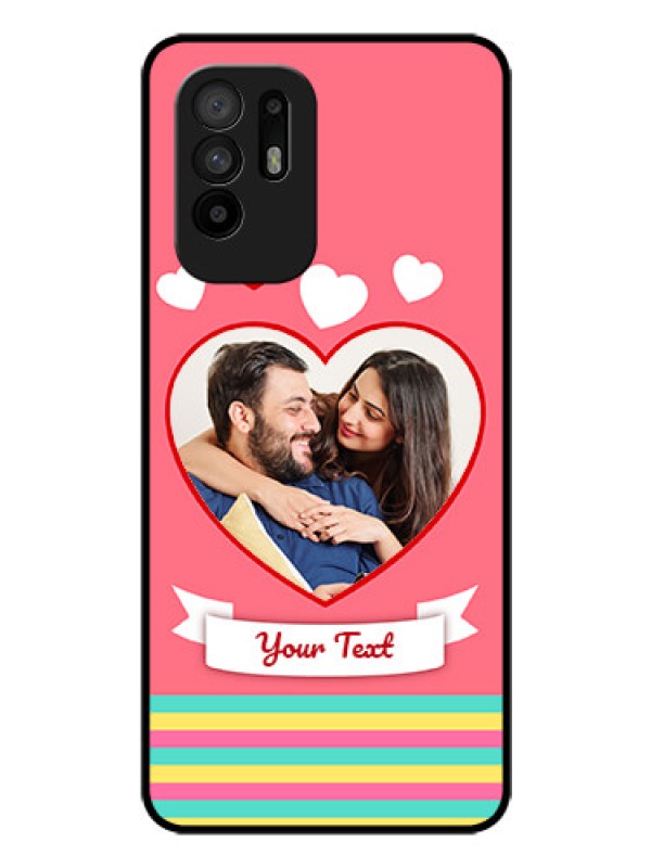Custom Oppo F19 Pro Plus 5G Photo Printing on Glass Case - Love Doodle Design