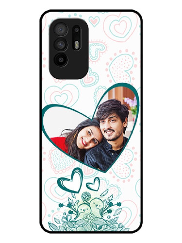 Custom Oppo F19 Pro Plus 5G Photo Printing on Glass Case - Premium Couple Design