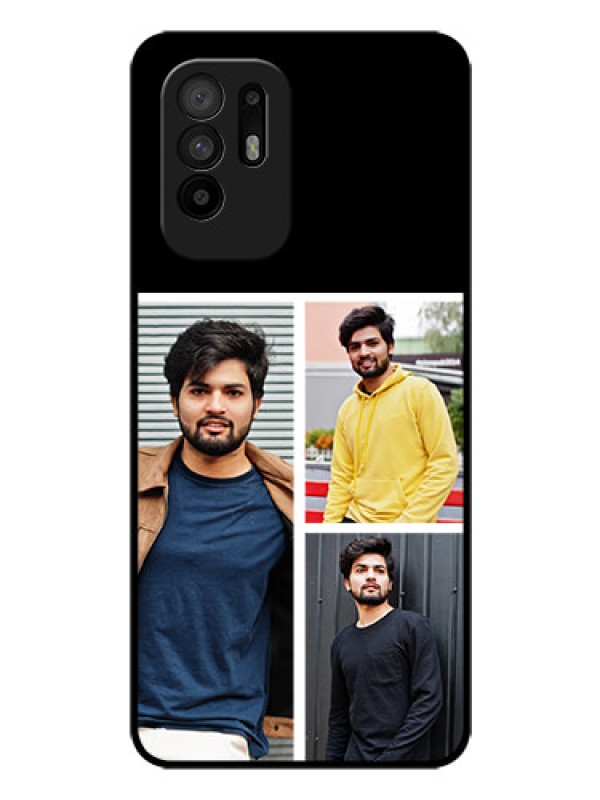Custom Oppo F19 Pro Plus 5G Photo Printing on Glass Case - Upload Multiple Picture Design