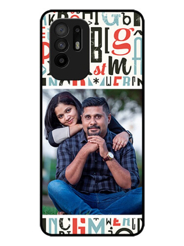Custom Oppo F19 Pro Plus 5G Personalized Glass Phone Case - Alphabet Design
