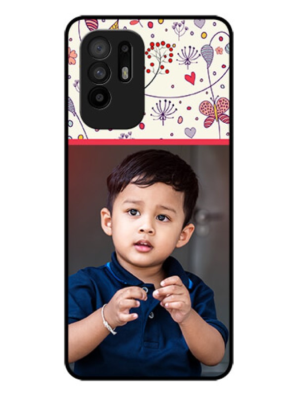 Custom Oppo F19 Pro Plus 5G Custom Glass Mobile Case - Premium Floral Design