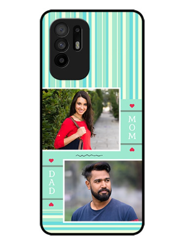 Custom Oppo F19 Pro Plus 5G Custom Glass Phone Case - Mom & Dad Pic Design