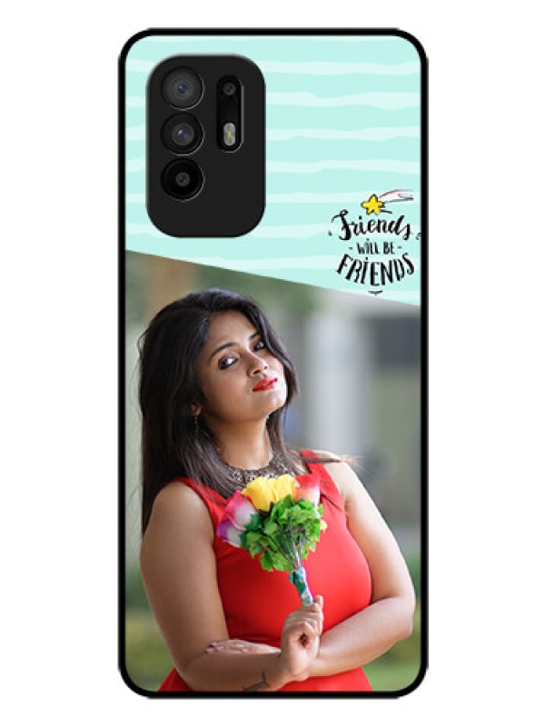 Custom Oppo F19 Pro Plus 5G Custom Glass Phone Case - Friends Picture Icon Design