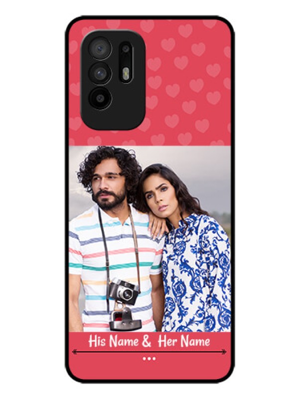 Custom Oppo F19 Pro Plus 5G Photo Printing on Glass Case - Simple Love Design