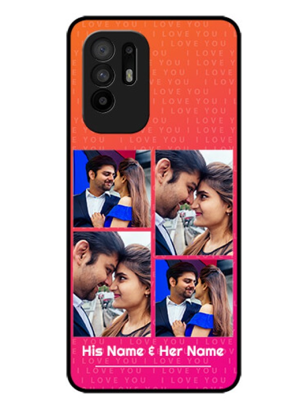 Custom Oppo F19 Pro Plus 5G Custom Glass Phone Case - I Love You Pink Design