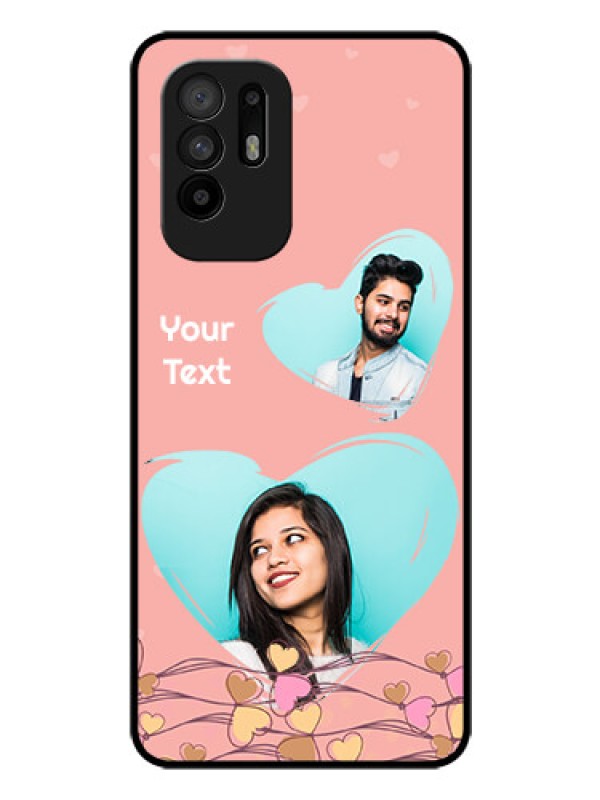 Custom Oppo F19 Pro Plus 5G Custom Glass Mobile Case - Love Doodle Design