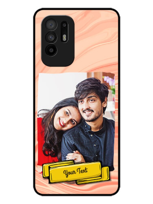 Custom Oppo F19 Pro Plus 5G Personalized Glass Phone Case - Marble Texture Design