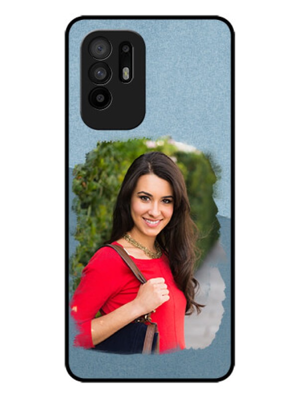 Custom Oppo F19 Pro Plus 5G Custom Glass Mobile Case - Grunge Line Art Design