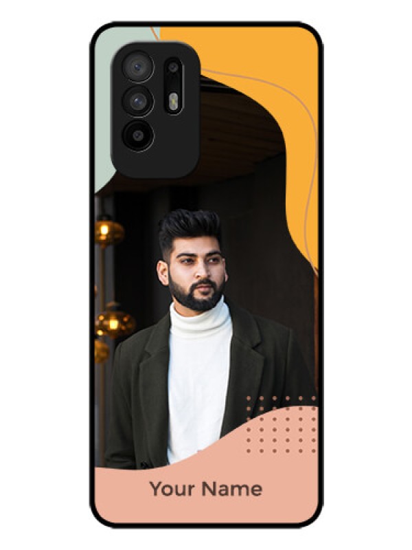 Custom Oppo F19 Pro Plus 5G Personalized Glass Phone Case - Tri-coloured overlay design
