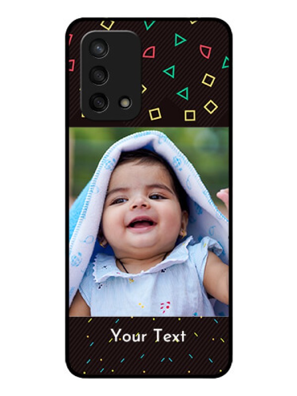 Custom Oppo F19 Custom Glass Phone Case - with confetti birthday design