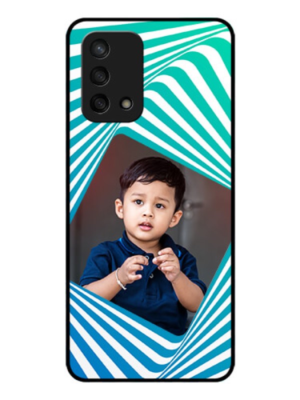Custom Oppo F19 Personalized Glass Phone Case - Abstract Spiral Design