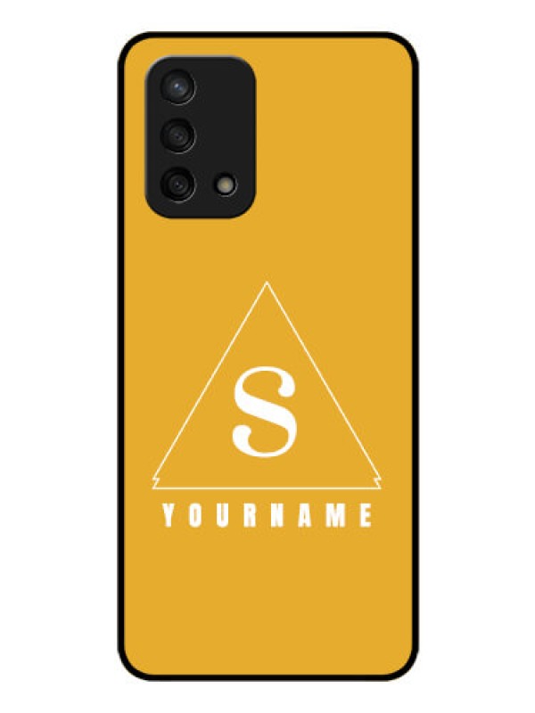 Custom Oppo F19 Personalized Glass Phone Case - simple triangle Design