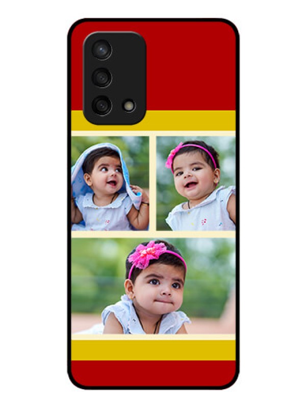 Custom Oppo F19s Custom Glass Mobile Case - Multiple Pic Upload Design